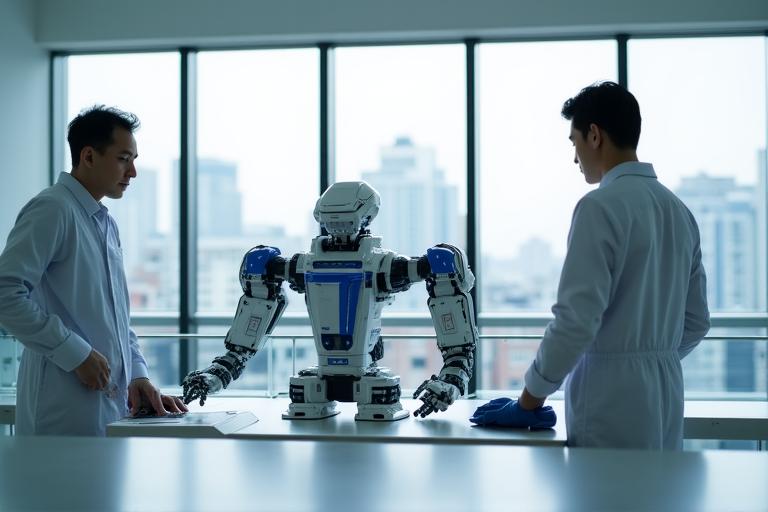 新宿にあるAetherWing Technologiesの次世代型研究開発ラボ内部